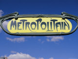 Art Deco Metropolitain (Subway) Sign  Paris  France  Europe