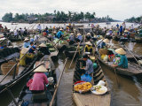 Morning Floating Market  Phung Heip  Mekong Delta  Vietnam