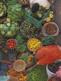 Overhead View of the Fruit and Vegetable Market  Pushkar  Rajasthan State  India  Asia