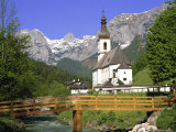 Church at Ramsau  Bavaria  Germany  Europe