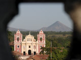 Calvario Church and Volcano  Leon  Nicaragua  Central America
