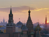 St Basil's Cathedral and Kremlin  Moscow  Russia