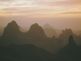 Sahara Desert  Hoggar Mountains  Sunrise Over Assekrem  Algeria  North Africa