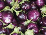 Aubergines on a Market Stall