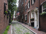 Acorn Street  Beacon Hill  Boston  Massachusetts  USA