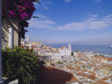 Alfama and Rio Tejo (Tagus River)  Lisbon  Portugal  Europe