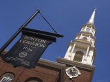 Park Street Church and Boston Common Sign  Boston  Massachusetts  USA