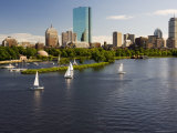 City Skyline from the Charles River  Boston  Massachusetts  USA