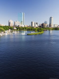 City Skyline Across the Charles River  Boston  Massachusetts  USA