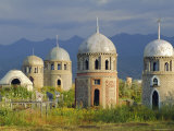 Traditional Kirghiz Cemetary  Near Burana Tower  Kyrgyzstan  Central Asia