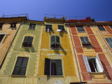 Colourful Trompe L'Oeuil Facades by the Harbour  Portofino  Portofino Peninsula  Liguria  Italy