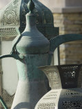 Old Arabian Coffee Pot and Jars  Dubai  United Arab Emirates  Middle East