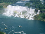 Aerial View of the American Falls  Niagara Falls  New York State  USA