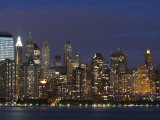 Lower Manhattan Skyline Across the Hudson River  New York City  New York  USA