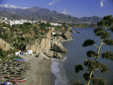 Salon Beach from Balcon De Europe  Nerja  Andalucia (Andalusia)  Spain  Europe