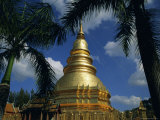 Buddhist Temple of Wat Haripoonchai  Lamphun  Thailand  Asia
