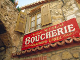 Butcher's Shop Sign  St Agnes  Cote d'Azur  Provence  France  Europe