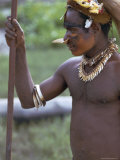 Tribesman  Basiem  Irian Jaya (West Irian) (Irian Barat)  New Guinea  Indonesia  Asia