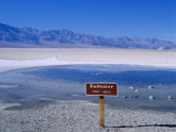 Salt Flats Badwater Death Valley  California  Nevada  USA
