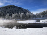 River in Winter  Refuge Point  West Yellowstone  Montana  USA