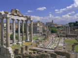 View Across the Roman Forum  Rome  Lazio  Italy  Europe