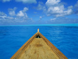 Boat on the Pacific Ocean  Bora Bora  Tahiti  Society Islands  French Polynesia  Pacific