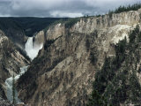 Waterfall at Artists Point  Yellowstone National Park  Unesco World Heritage Site  Wyoming  USA