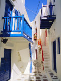 Mykonos  Mykonos Town  a Narrow Street in the Old Town Cyclades Islands  Greece