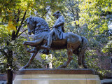Statue of Paul Revere Near Old North Church  Boston  Massachusetts  USA