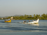 Tourist Boats on Backwater Near Mobor  Goa  India