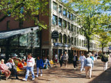 Pedestrian Precinct Near Faneuil Hall  Boston  Massachusetts  USA