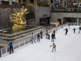 Ice Rink at Rockefeller Center  Mid Town Manhattan  New York City  New York  USA