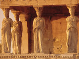 Caryatids Portico  Figures of the Six Maidens  Erechtheion  Athens  Greece  Europe