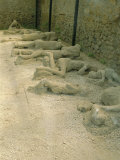 Casts of People Buried in the Destruction  Pompeii  Campania  Italy