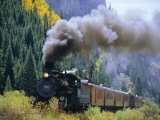 Steam Train  Durango & Silverton Railroad  Silverton  Colorado  USA