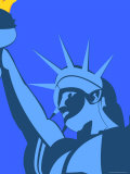 Illustration of the Statue of Liberty  New York City  New York State  United States of America