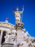Athena Statue in Front of the Parliament Building  Vienna  Austria