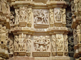 Erotic Sculptures on the West Side  Madhya Pradesh State  India