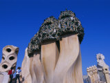 Gaudi Architecture  Casa Mila  La Pedrera House  Catalunya (Catalonia) (Cataluna)  Spain