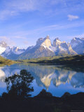 Cuernos Del Paine  2600M  from Lago Pehoe  Patagonia  Chile
