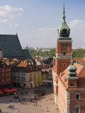 Elevated View Over Castle Square (Plac Zamkowy)  Warsaw  Poland