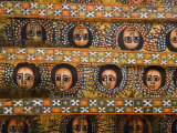 Painting of the Winged Heads of 80 Ethiopian Cherubs  Debre Berhan Selassie Church  Ethiopia