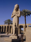 Statue of Amun  with Ramses II (Ramasses the Great) Between His Knees  Karnak  Thebes  Egypt