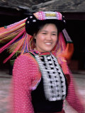 Blurred Motion Portrait of a Woman in Traditional Northern Thai Dress  Northern Thailand  Thailand