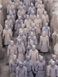 Some of the Six Thousand Statues in the Army of Terracotta Warriors  Shaanxi Province  China
