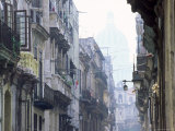 Street Scene in Havana Viejo  with Capitolio Nacional in Background  Havana  Cuba  West Indies