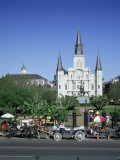 St Louis Christian Cathedral in Jackson Square  French Quarter  New Orleans  Louisiana  USA