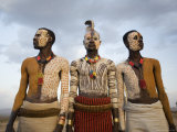 Karo Tribesmen with Body Painting Imitating the Spotted Plumage of the Guinea Fowl  Ethiopia