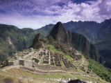 Ruins of Inca City in Morning Light  Urubamba Province  Peru