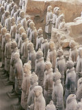 Some of the Six Thousand Statues in the Army of Terracotta Warriors  Shaanxi Province  China